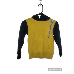 Kids Champion Hoodie Yellow And Blue Size 6